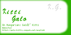 kitti galo business card